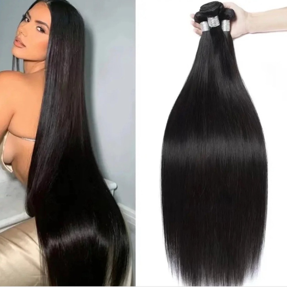 3 bundles. Straight Bundles Brazilian Virgin Hair 100% Human Hair
